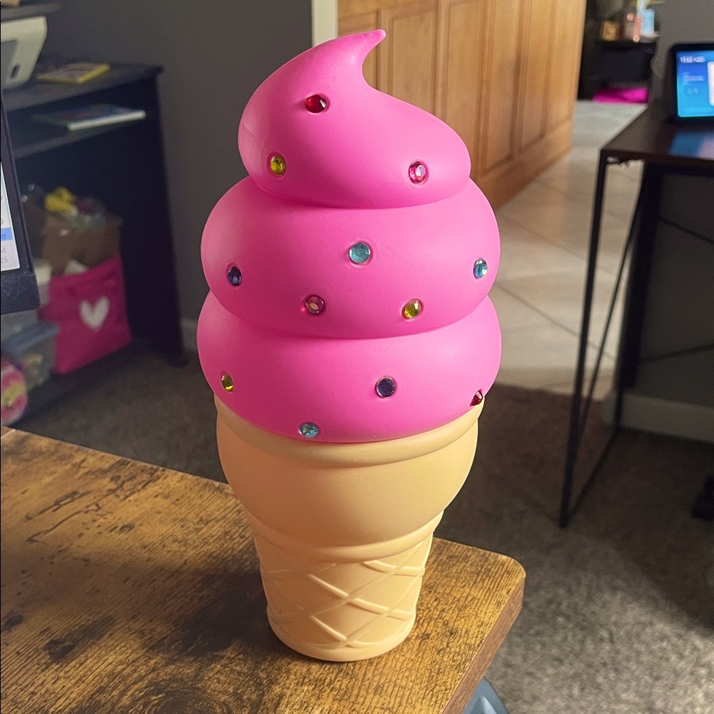 Pink Ice Cream Cone clutch with Rhinestones